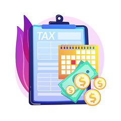 Image showing Tax year abstract concept vector illustration.