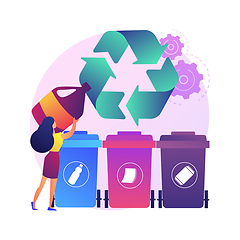 Image showing Garbage collection and sorting abstract concept vector illustration.