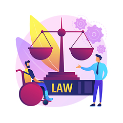 Image showing Personal injury lawyer abstract concept vector illustration.