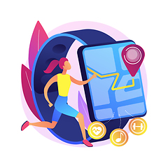 Image showing Sport and fitness tracker abstract concept vector illustration.