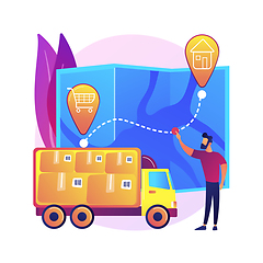 Image showing Delivery point abstract concept vector illustration.