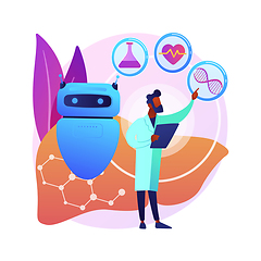 Image showing AI use in healthcare abstract concept vector illustration.