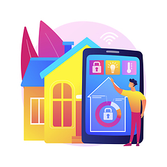 Image showing Smart home 2.0 abstract concept vector illustration.