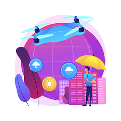 Image showing Meteorology drones abstract concept vector illustration.