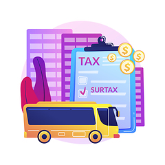 Image showing Transportation surtax abstract concept vector illustration.