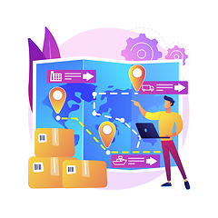 Image showing Supply chain management abstract concept vector illustration.