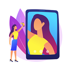 Image showing Selfie abstract concept vector illustration.