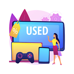 Image showing Used electronics trading abstract concept vector illustration.