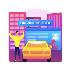 Image showing Driving lessons abstract concept vector illustration.