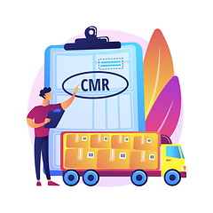 Image showing Road transport documents abstract concept vector illustration.