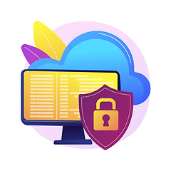 Image showing Data protection abstract concept vector illustration.