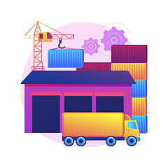 Image showing Logistics hub abstract concept vector illustration.