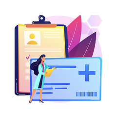 Image showing Healthcare smart card abstract concept vector illustration.