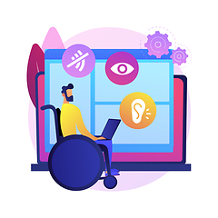 Image showing Web accessibility program abstract concept vector illustration.