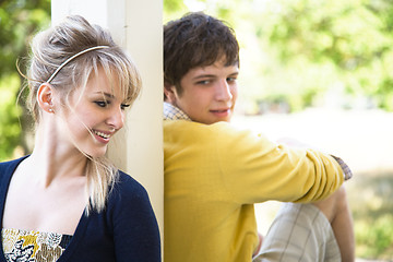 Image showing Young caucasian couple in love