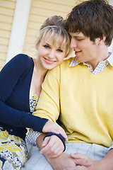 Image showing Young caucasian couple in love