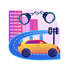 Image showing Traffic crime abstract concept vector illustration.