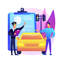 Image showing Traffic fine abstract concept vector illustration.