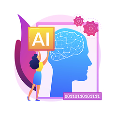 Image showing Artificial intelligence abstract concept vector illustration.