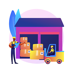 Image showing Warehouse logistics abstract concept vector illustration.