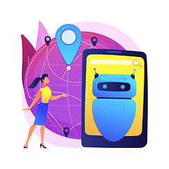 Image showing AI in travel and transportation abstract concept vector illustration.