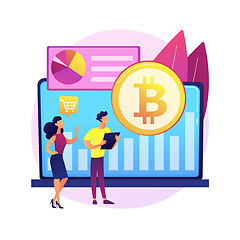 Image showing Cryptocurrency market abstract concept vector illustration.