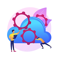 Image showing Cloud engineering abstract concept vector illustration.