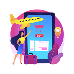 Image showing Buying tickets online abstract concept vector illustration.
