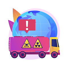 Image showing Transport of dangerous goods abstract concept vector illustration.