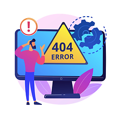 Image showing 404 error abstract concept vector illustration.