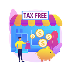 Image showing Tax free service abstract concept vector illustration.