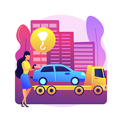 Image showing Roadside assistance abstract concept vector illustration.