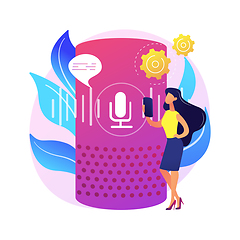 Image showing Smart speaker abstract concept vector illustration.