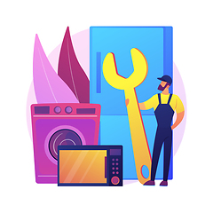 Image showing Repair of household appliances abstract concept vector illustration.