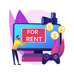 Image showing Renting electronic device abstract concept vector illustration.