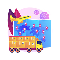 Image showing International shipment abstract concept vector illustration.