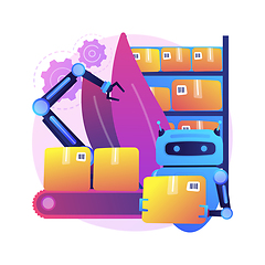 Image showing Warehouse robotization abstract concept vector illustration.
