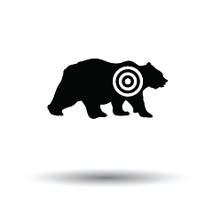 Image showing Bear silhouette with target  icon