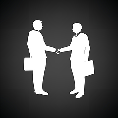 Image showing Meeting businessmen icon