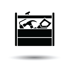 Image showing Retro tool box icon