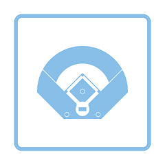 Image showing Baseball field aerial view icon