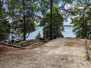 Image showing empty camping site on lake hartwell south carolina