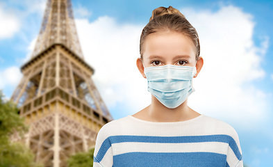 Image showing teenage girl in protective medical mask