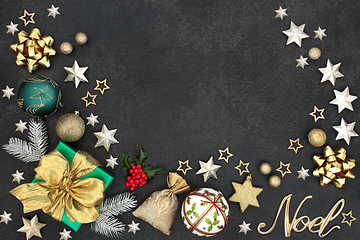 Image showing Abstract Noel Background Border