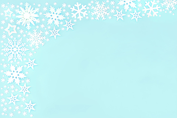 Image showing Christmas Snowflakes and Stars Background Composition  