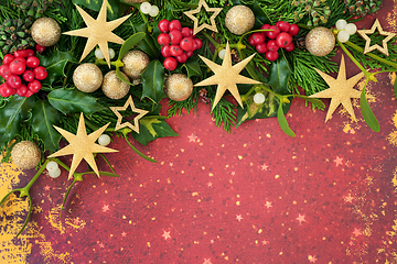 Image showing Christmas Background Border Abstract Composition