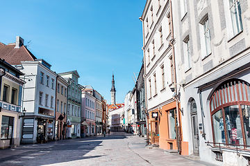 Image showing empty street of Tallinn city old town