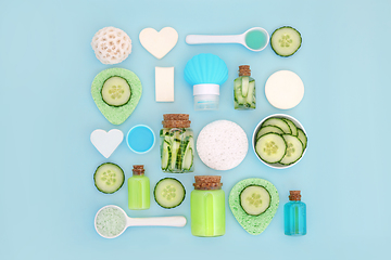 Image showing Natural Cucumber Spa Beauty Treatment 