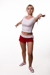 Image showing Woman stretching 