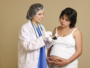 Image showing Nurse consulting with patient